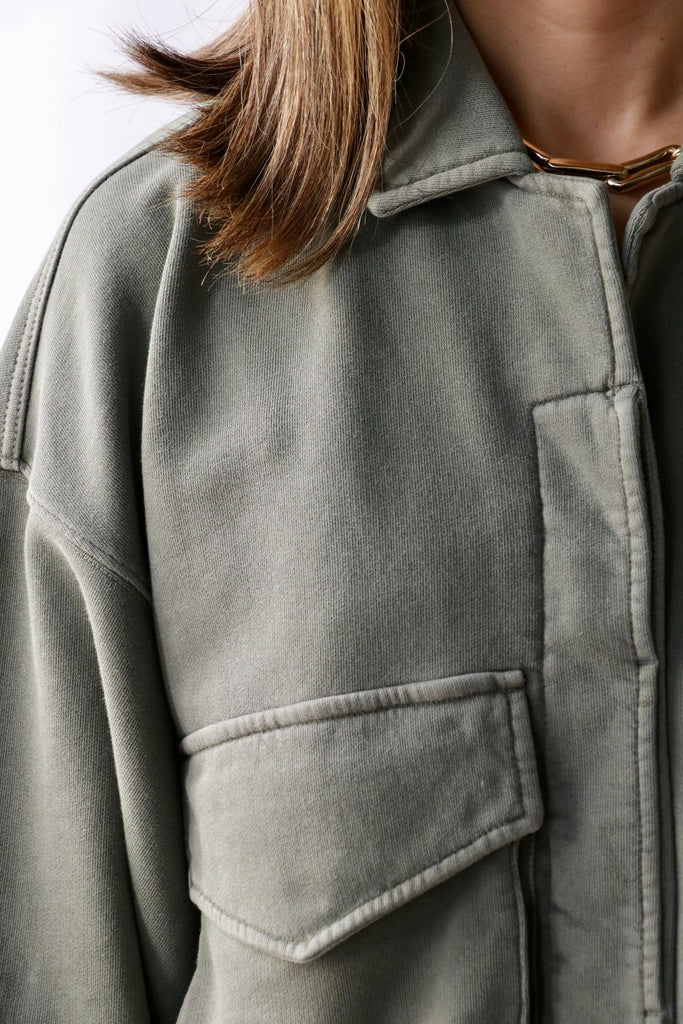 Closed Heritage Jacket in Faded Green Outerwear Closed 