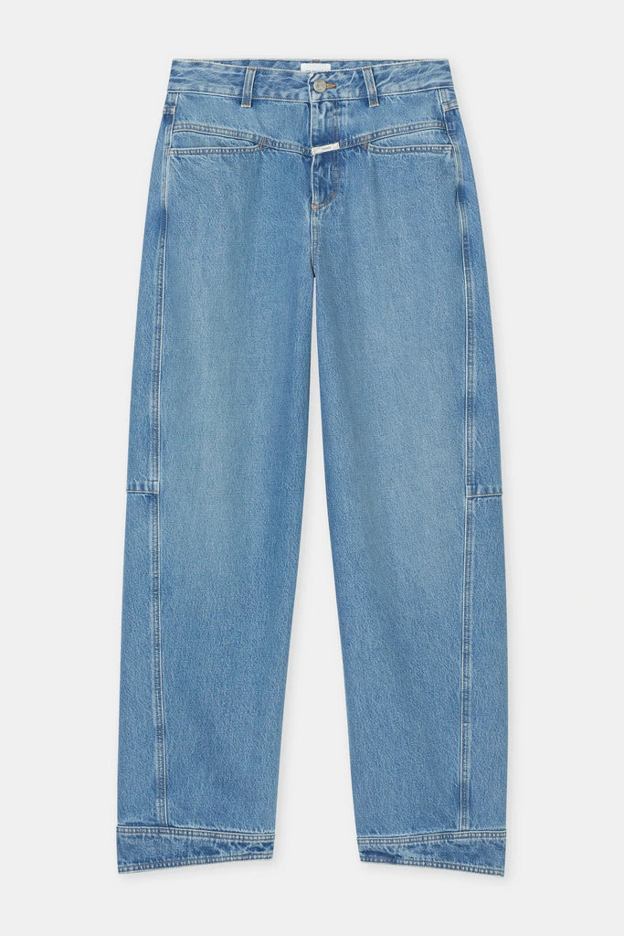Closed Lira-X Relaxed Jeans in Mid Blue Bottoms Closed 