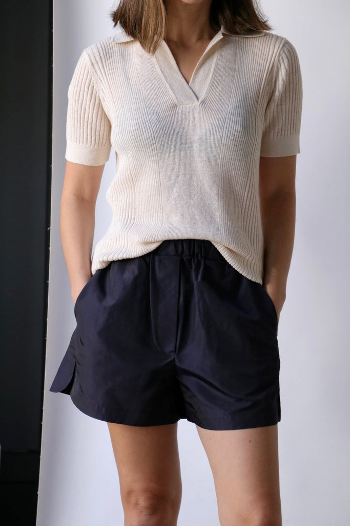 Closed Polo Knit Shirt in Ivory tops-blouses Closed 