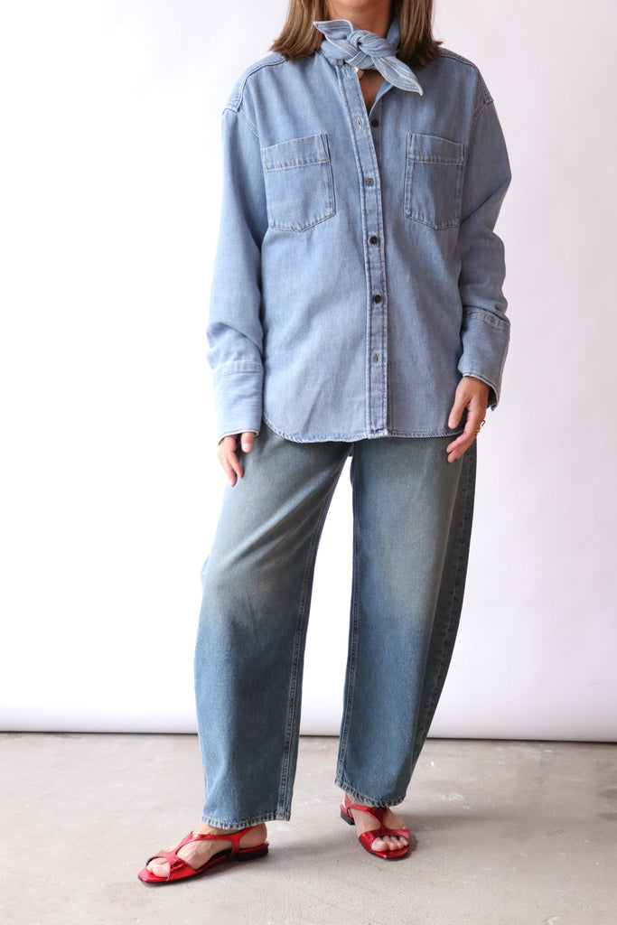 Closed The Scarf Shirt in Light Blue tops-blouses Closed 