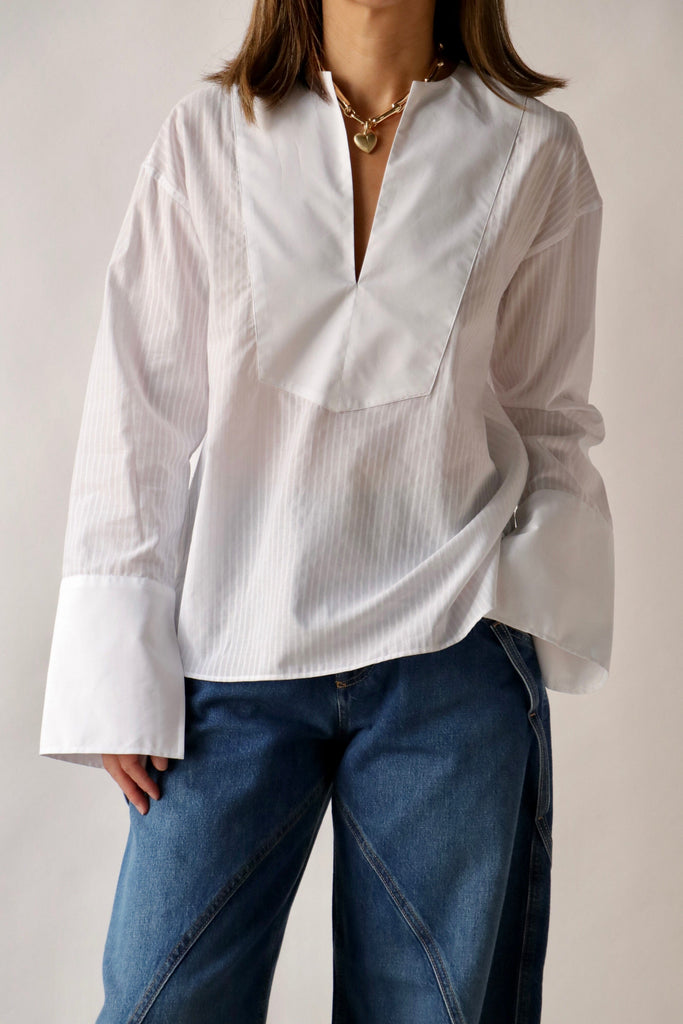 Closed Tunic Shirt in White tops-blouses Closed 