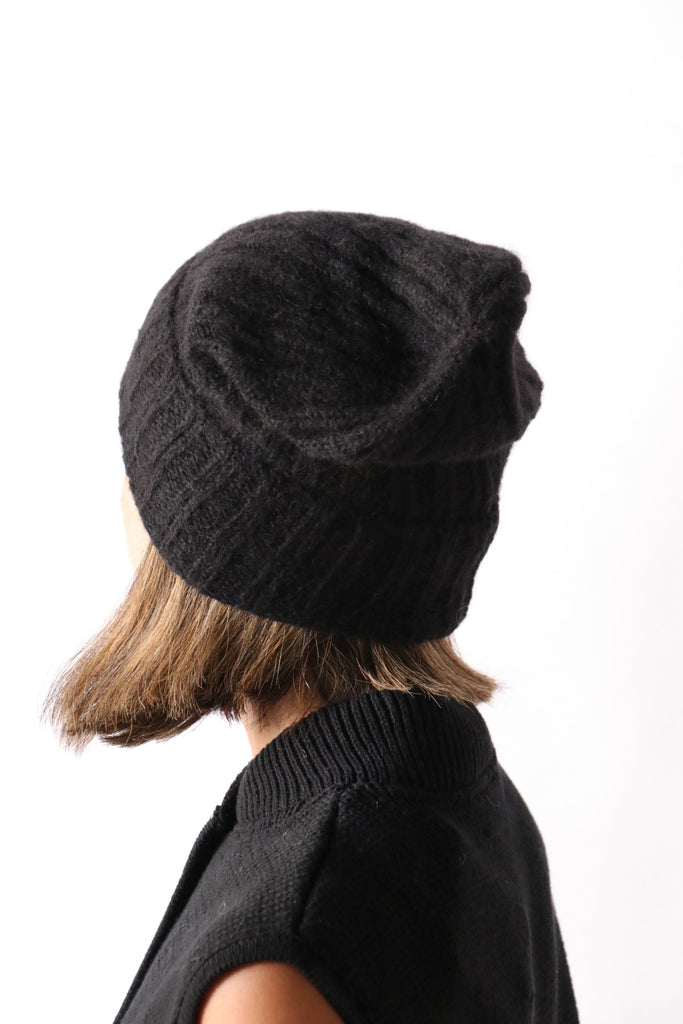 Cordera Baby Alpaca Beanie in Black Accessories Cordera 