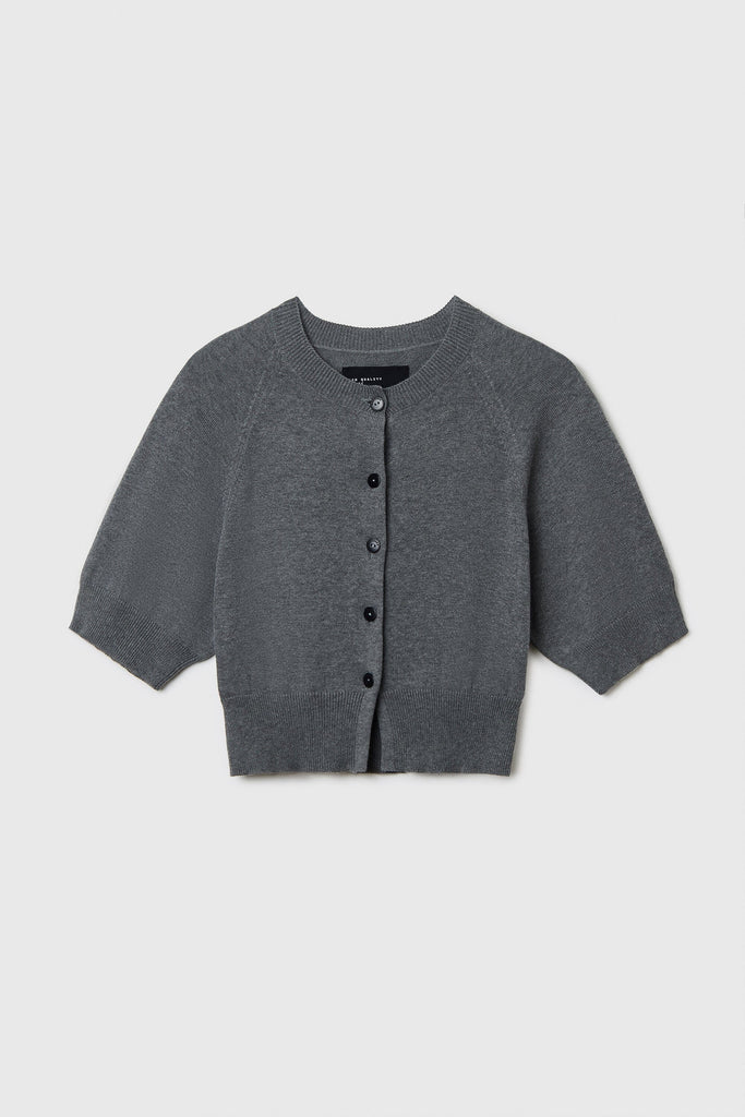 Cordera Cotton & Cashmere Top in Grey Knitwear Cordera 