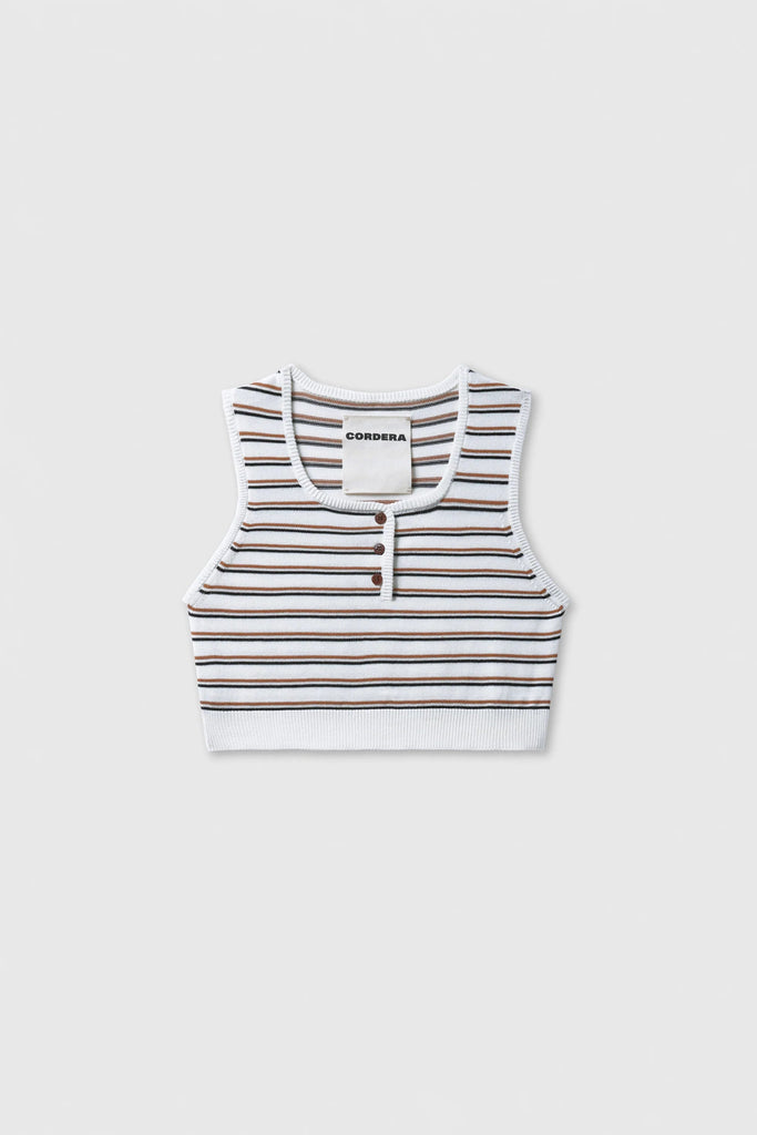 Cordera Cotton Striped Top in Multi tops-blouses Cordera 