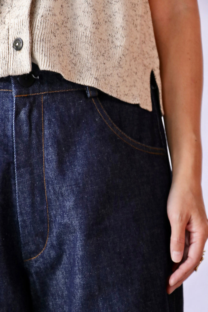 Cordera Denim Straight Pants in Indigo Bottoms Cordera 