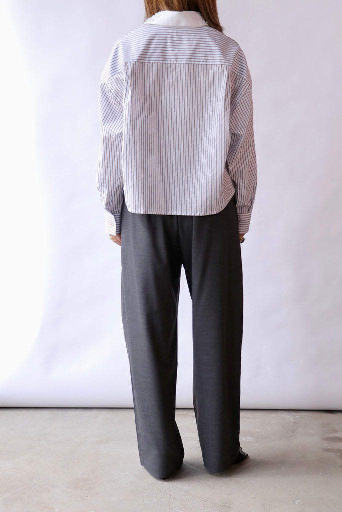 Cordera Embellished Striped Shirt tops-blouses Cordera 