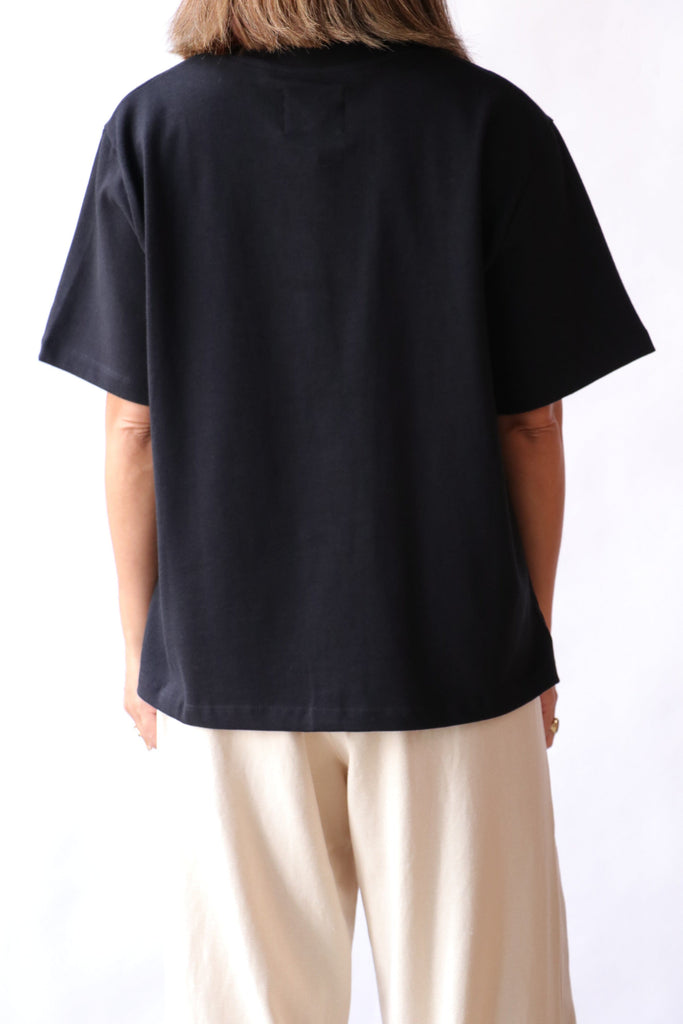 Cordera Istante Embroidered T-Shirt in Black T-Shirts & Tanks Cordera 