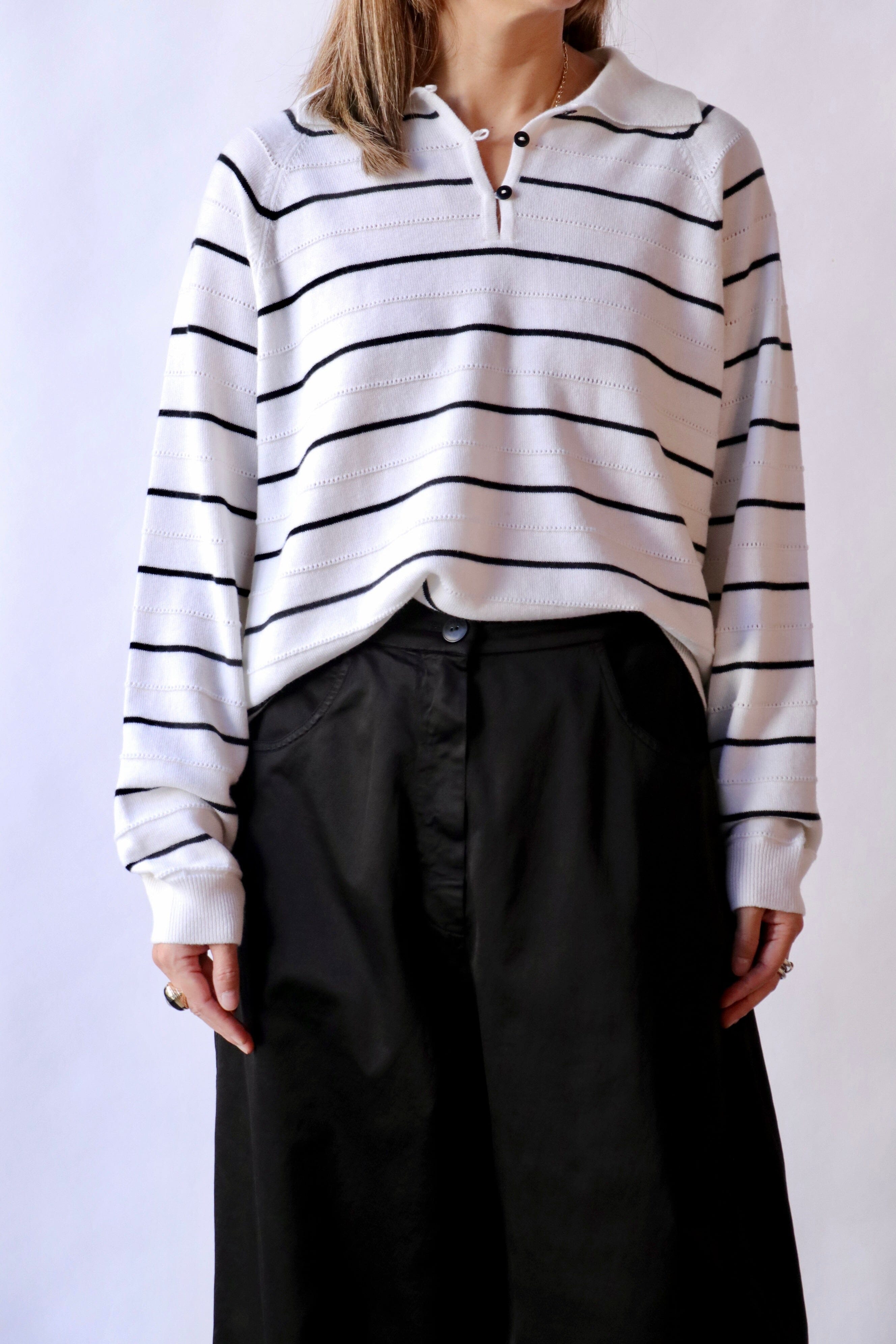 CORDERA MERINO WOOL STRIPED POLO CORDERA Organic Cotton Striped