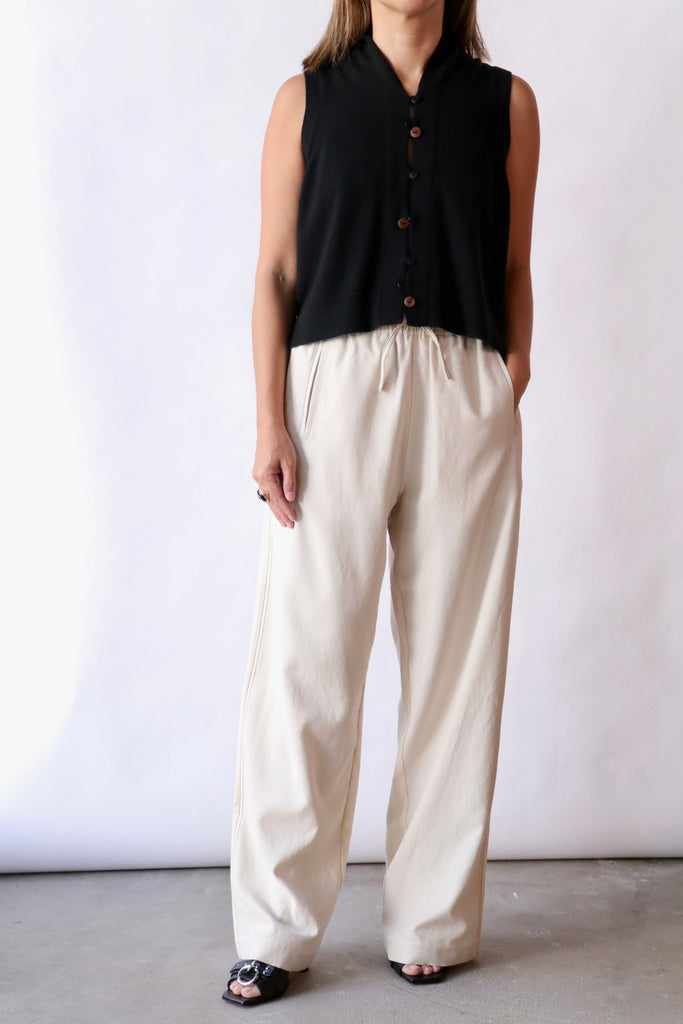 Cordera Merino Wool Waistcoat in Black tops-blouses Cordera 