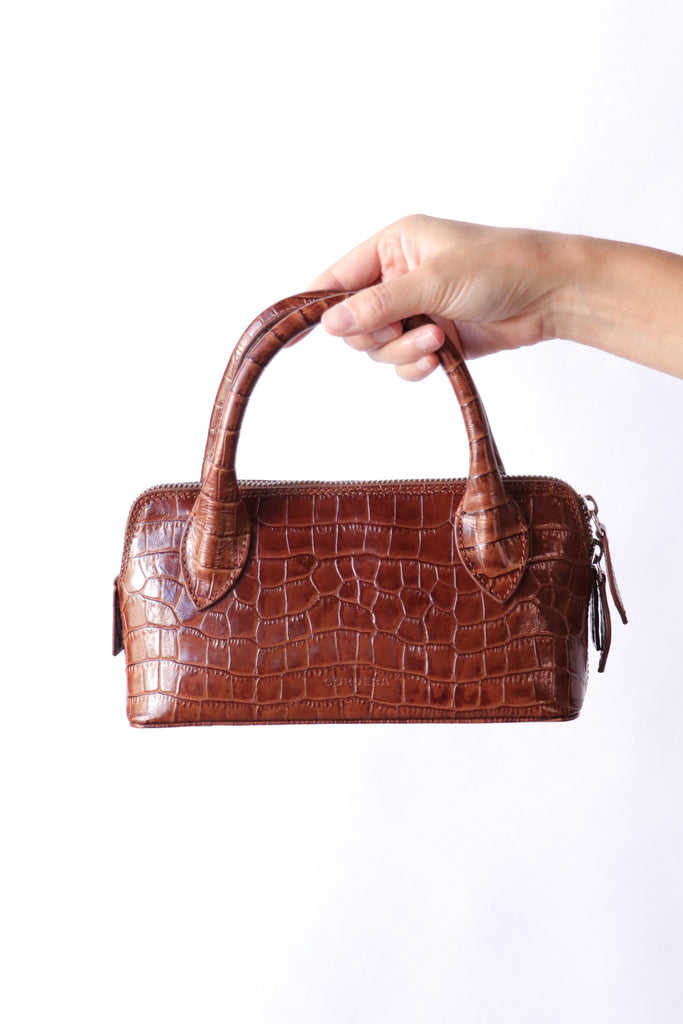 Cordera Mini Bag in Crocodile Caramel Accessories Cordera 