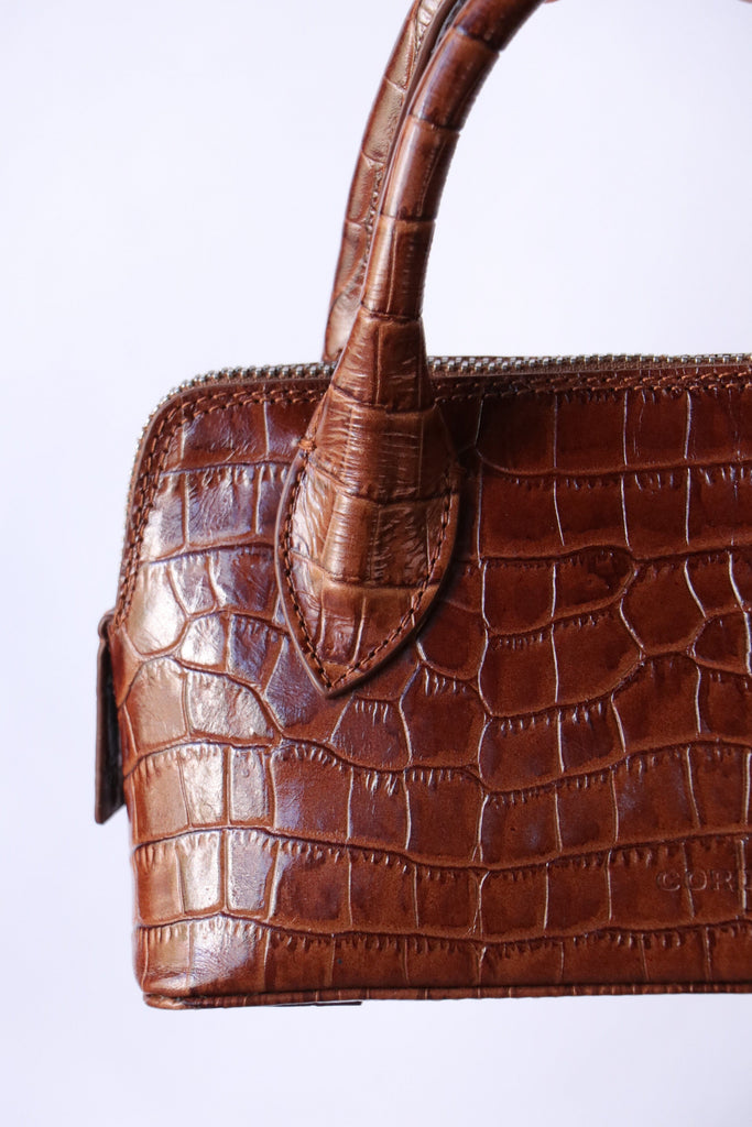Cordera Mini Bag in Crocodile Caramel Accessories Cordera 