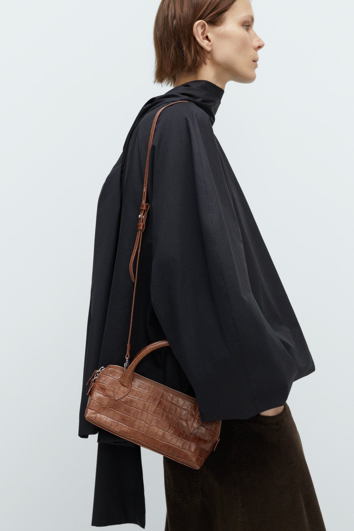Cordera Mini Bag in Crocodile Caramel Accessories Cordera 