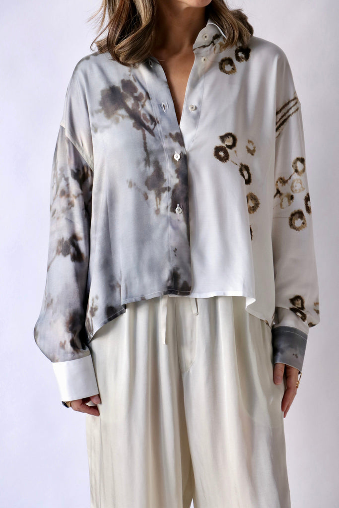 Cordera Printed Classic Shirt Bicolor tops-blouses Cordera 