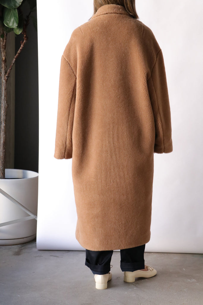 Cordera Shearling Camel Coat in Camel Outerwear Cordera 