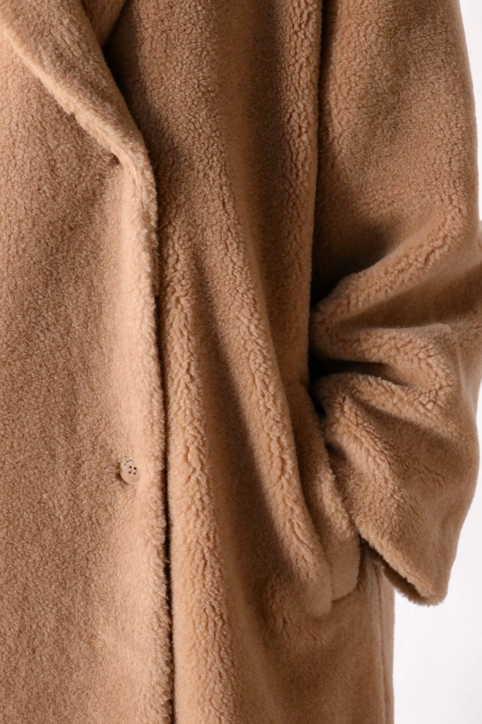 Cordera Shearling Camel Coat in Camel Outerwear Cordera 