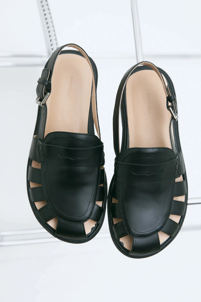 Cordera Slingback Loafers in Black Shoes Cordera 