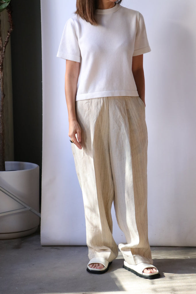 CORDERA - Corduroy Carrot Pants in Off White
