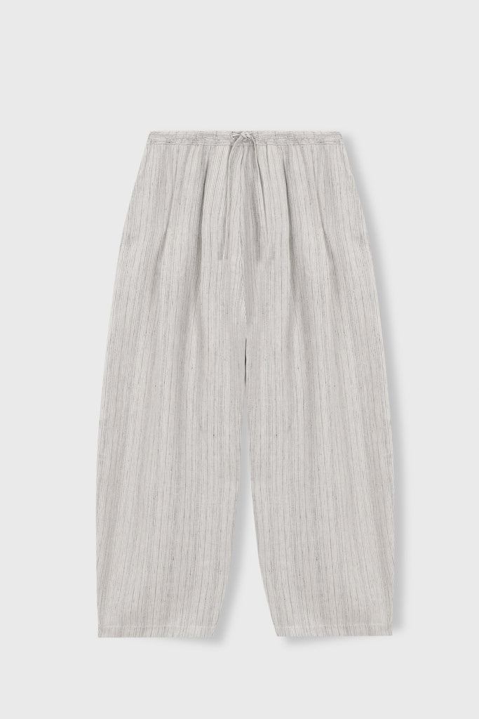 Cordera Slub Linen Maxi Pants in Stripe Bottoms Cordera 