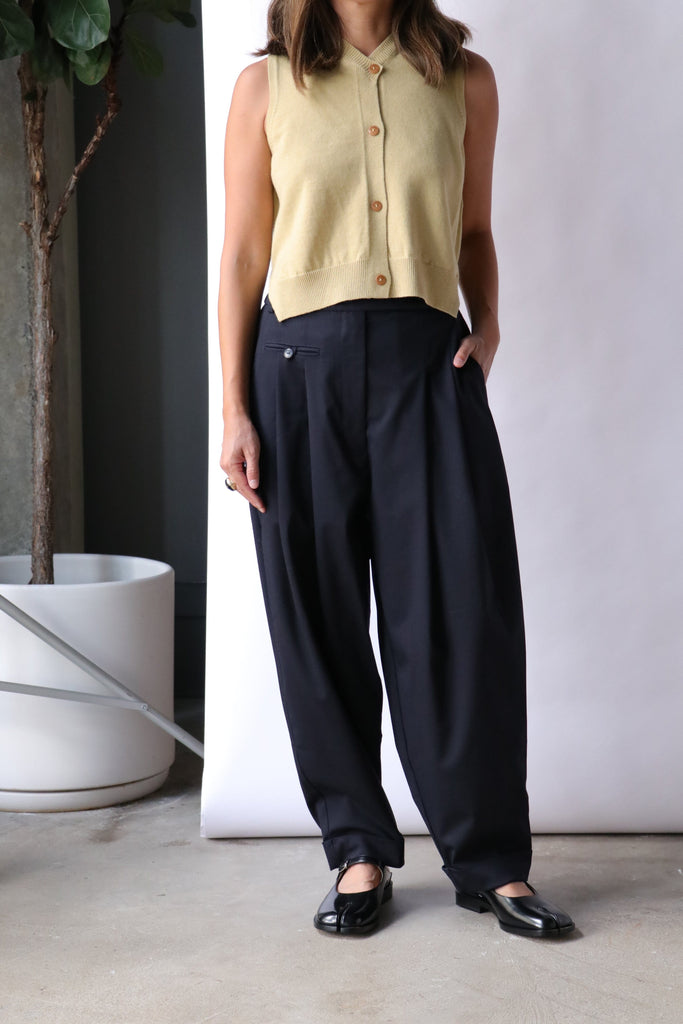 Cordera Tailoring Carrot Pants in Night Bottoms Cordera 