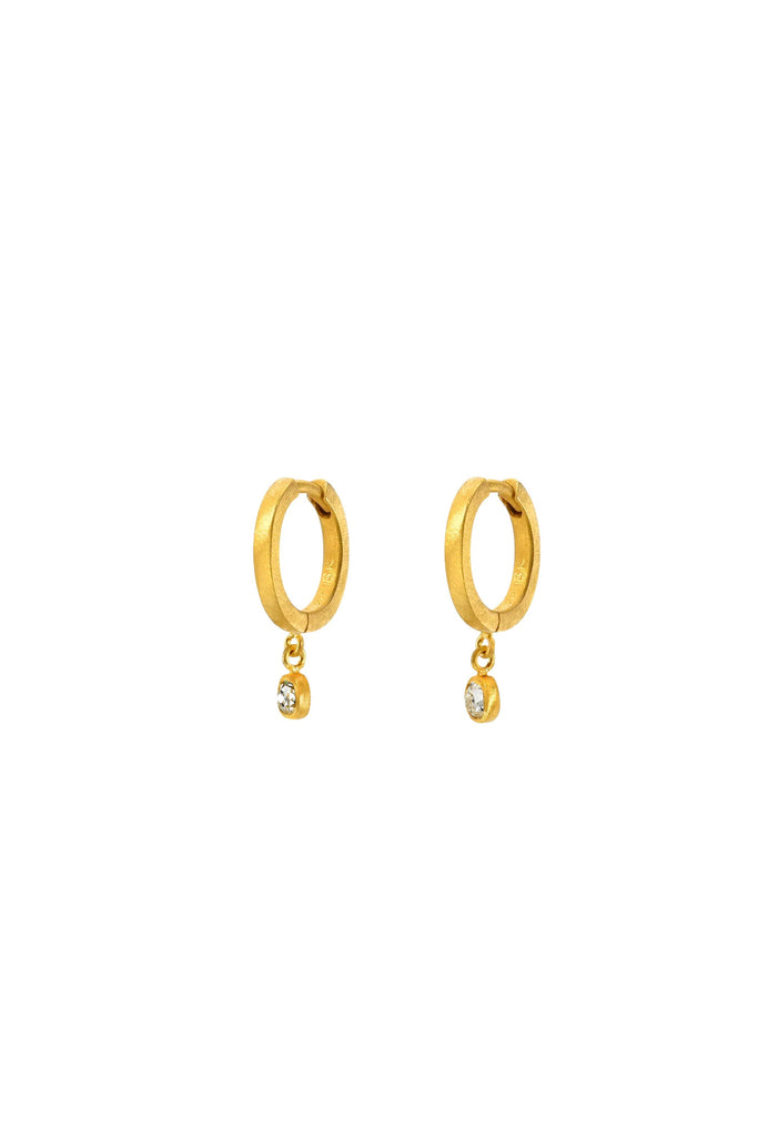 Darius 8MM Old Mine Cut Diamond Drop Fairy Hoops Jewelry Darius 