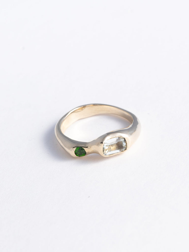 Faris Mer Ring in Green Amethyst/Chrome Diopside Jewelry Faris 