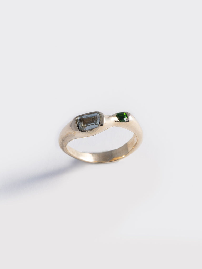 Faris Mer Ring in Green Amethyst/Chrome Diopside Jewelry Faris 