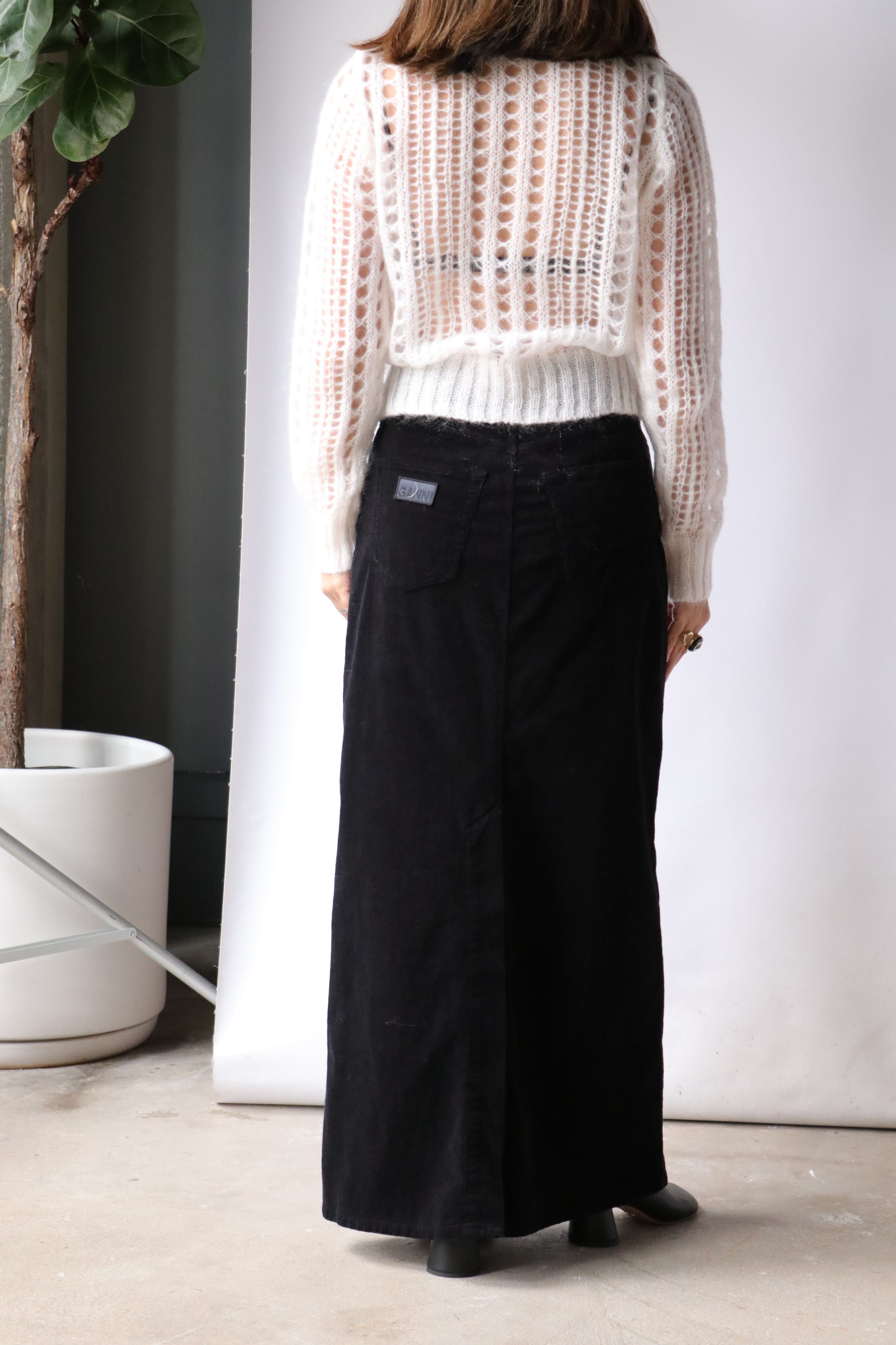 GANNI Mohair Lace Polo