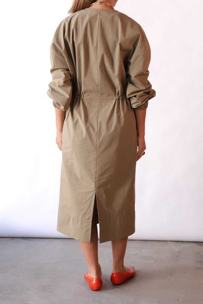 Gauchere Crew-Neck Dress in Beige Dresses Gauchere 