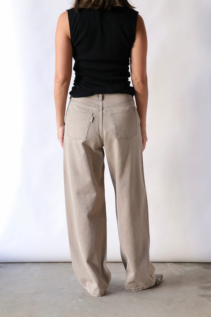 Gauchere Denim Pants in Greige Bottoms Gauchere 