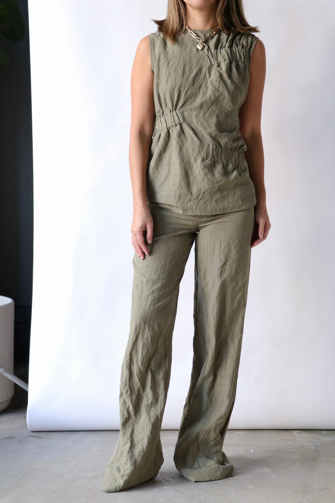 Gauchere Long Pants in Sage Bottoms Gauchere 