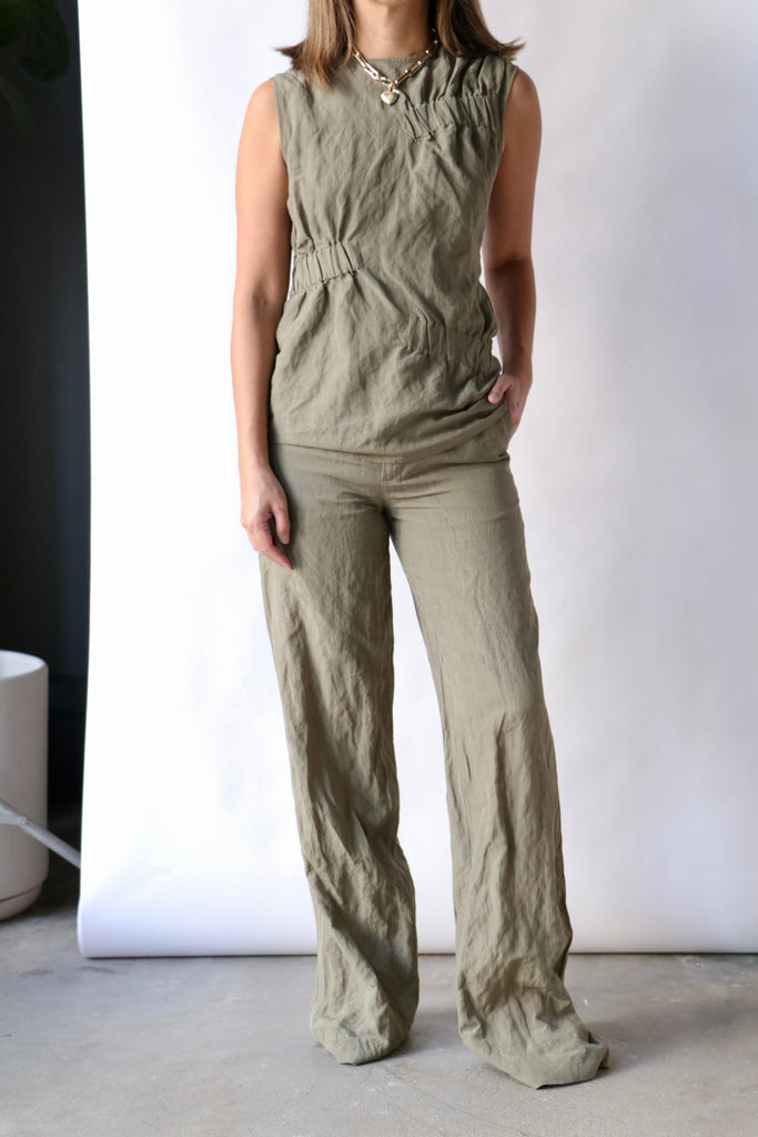 Gauchere Long Pants in Sage Bottoms Gauchere 