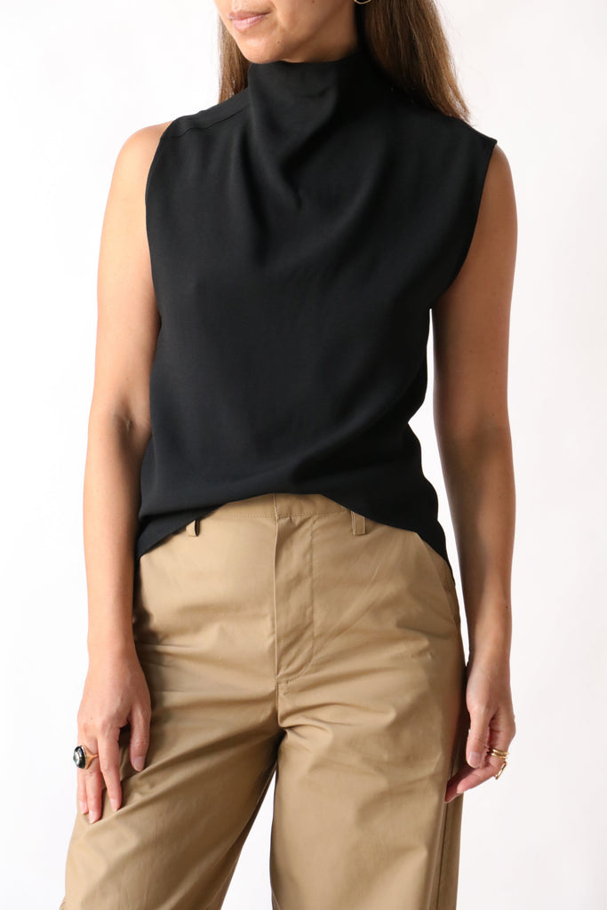 Gauchere Open Back top in Mat Black tops-blouses Gauchere 