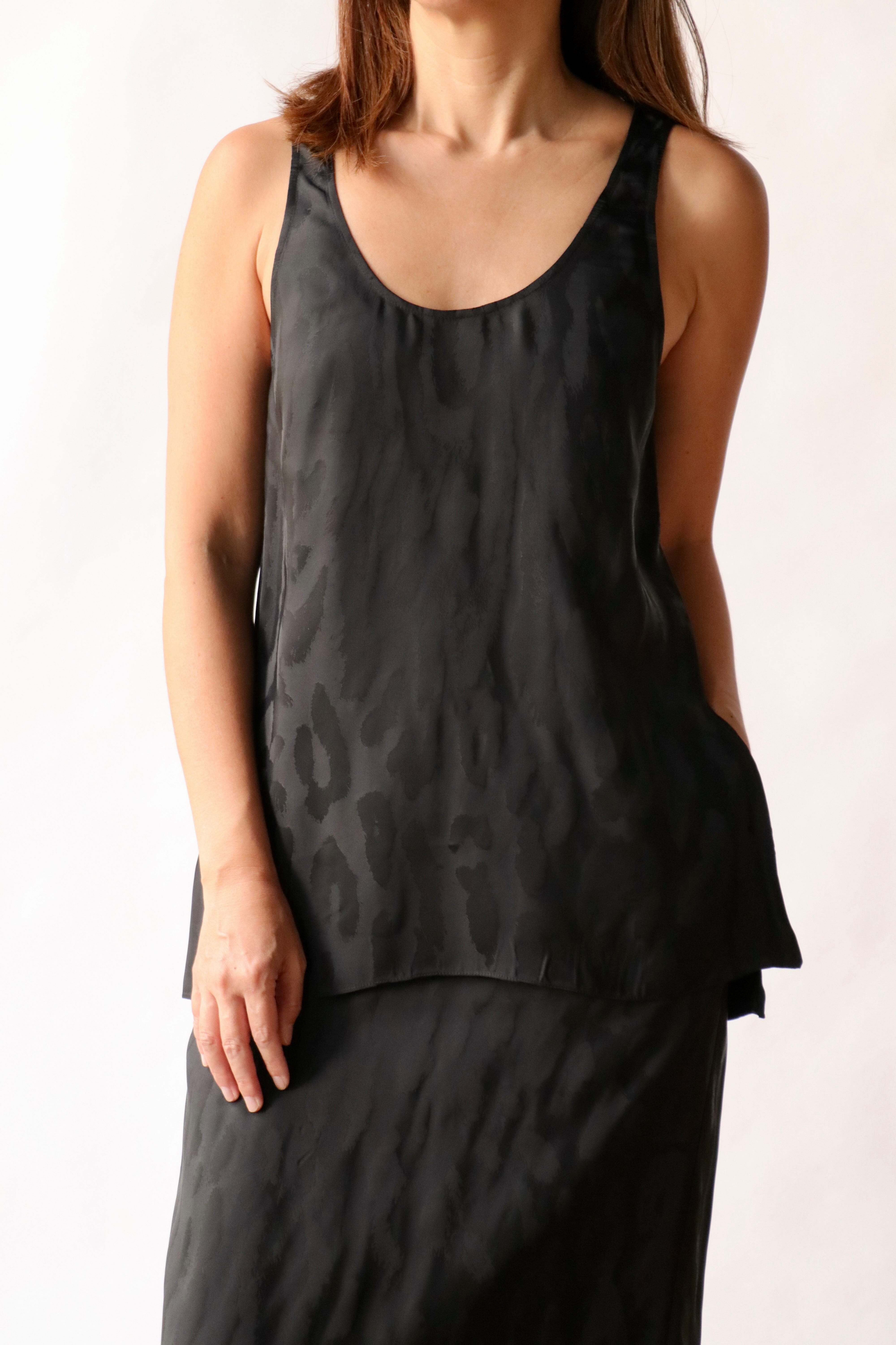 oversized tank top dress The Dark Long Tank Dress