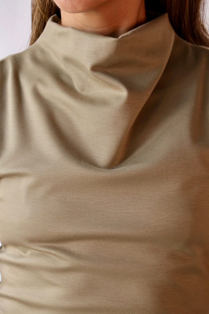 Gauchere Sleeveless Long Dress in Beige Dresses Gauchere 