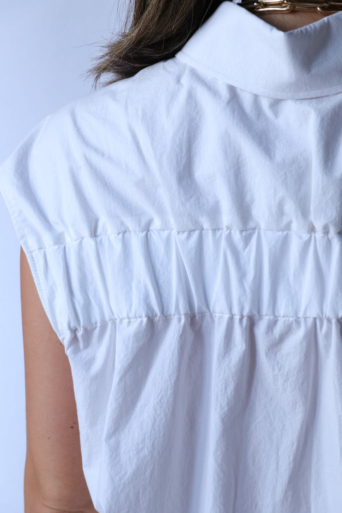 Gauchere Sleeveless Shirt in White tops-blouses Gauchere 