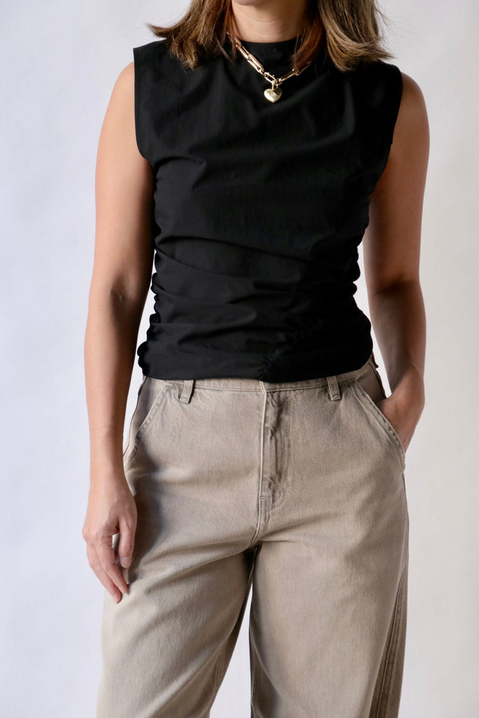 Gauchere Sleeveless Top in Black tops-blouses Gauchere 