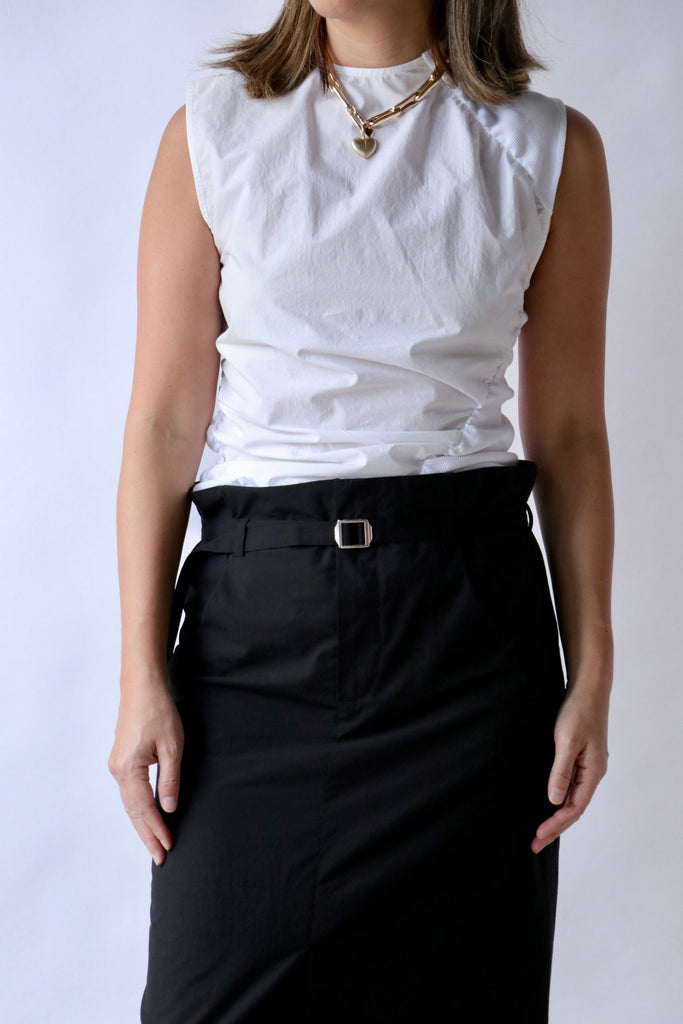 Gauchere Sleeveless Top in White tops-blouses Gauchere 