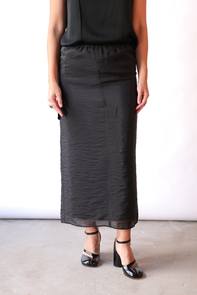 Gauchere Transparent Skirt in Black Bottoms Gauchere 