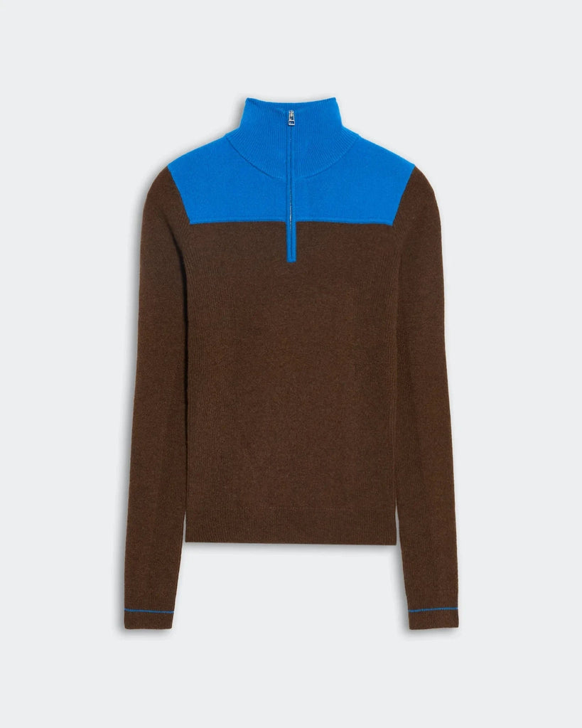Guest in Residence Alpine Half Zip in Chestnut/Twilight Knitwear Guest in Residence 