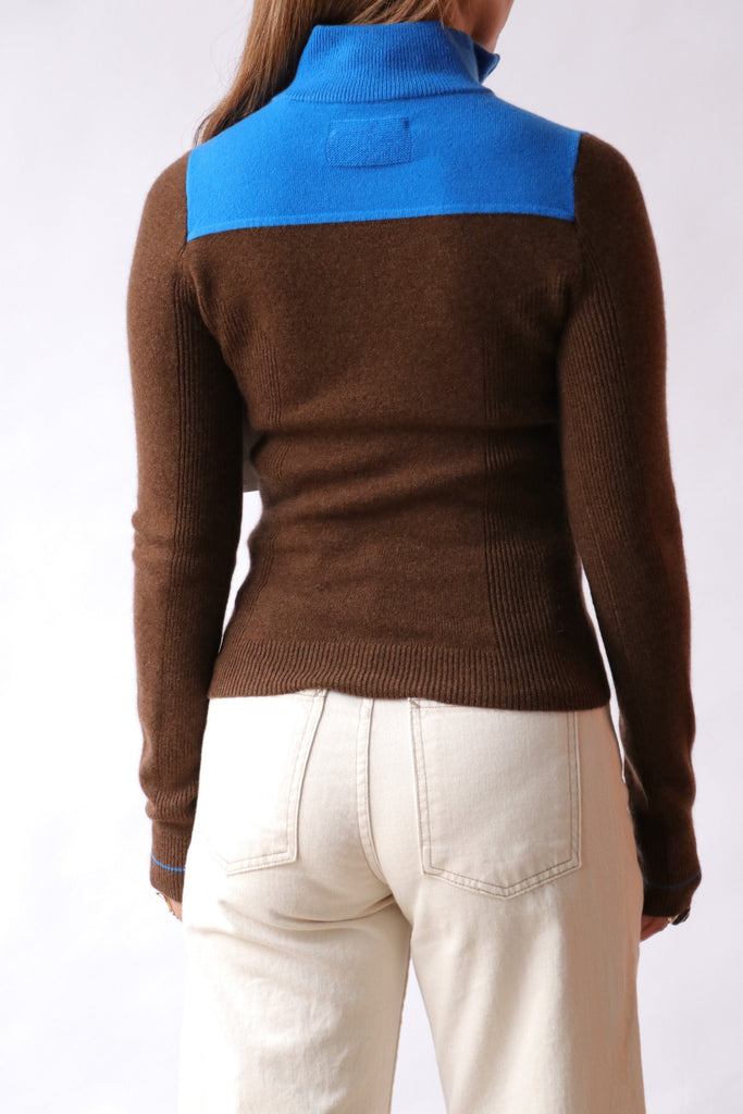 Guest in Residence Alpine Half Zip in Chestnut/Twilight Knitwear Guest in Residence 