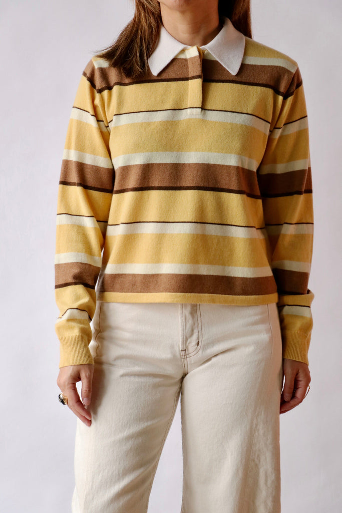 Guest in Residence Cropped Stripe Rugby in Sole Combo Knitwear Guest in Residence 