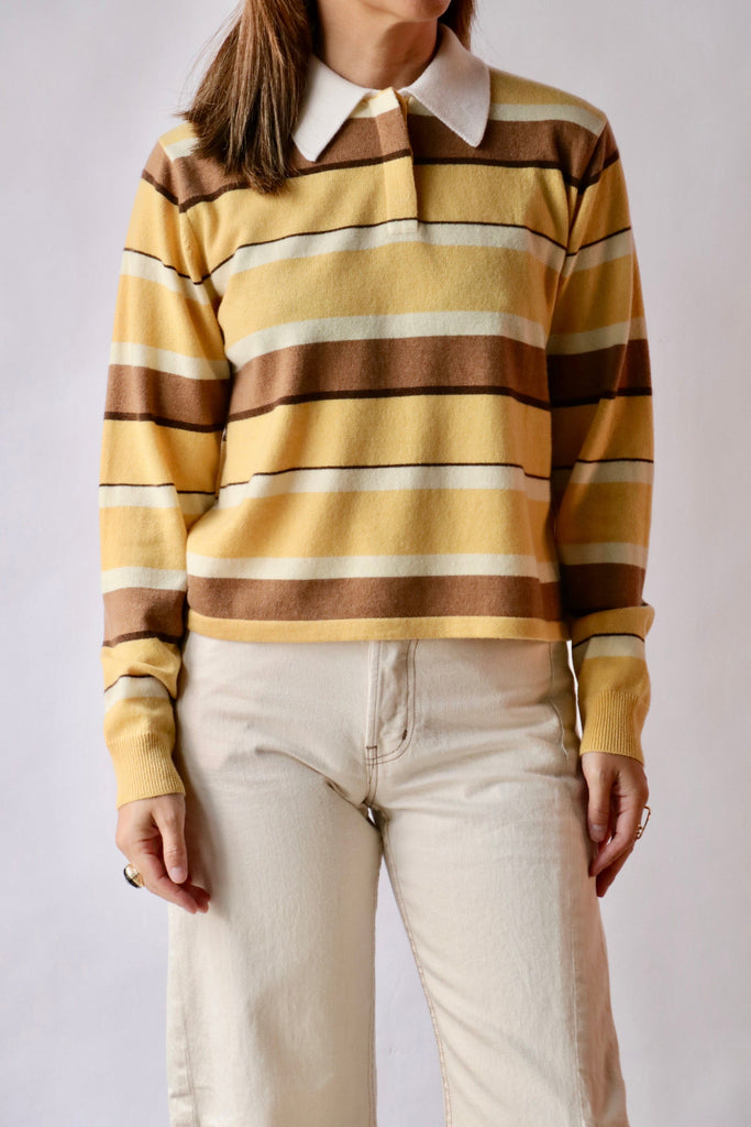 Guest in Residence Cropped Stripe Rugby in Sole Combo Knitwear Guest in Residence 