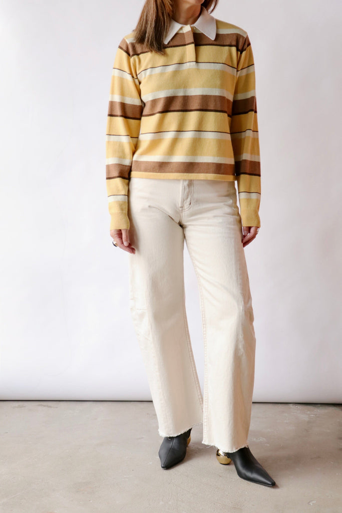Guest in Residence Cropped Stripe Rugby in Sole Combo Knitwear Guest in Residence 