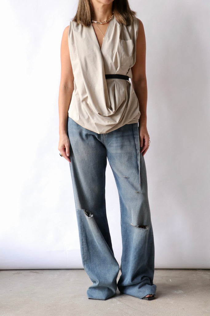 Hache Noto Blouse in Beige tops-blouses Hache 