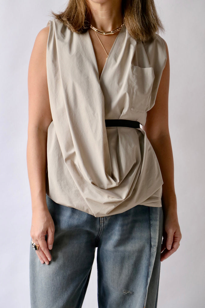 Hache Noto Blouse in Beige tops-blouses Hache 