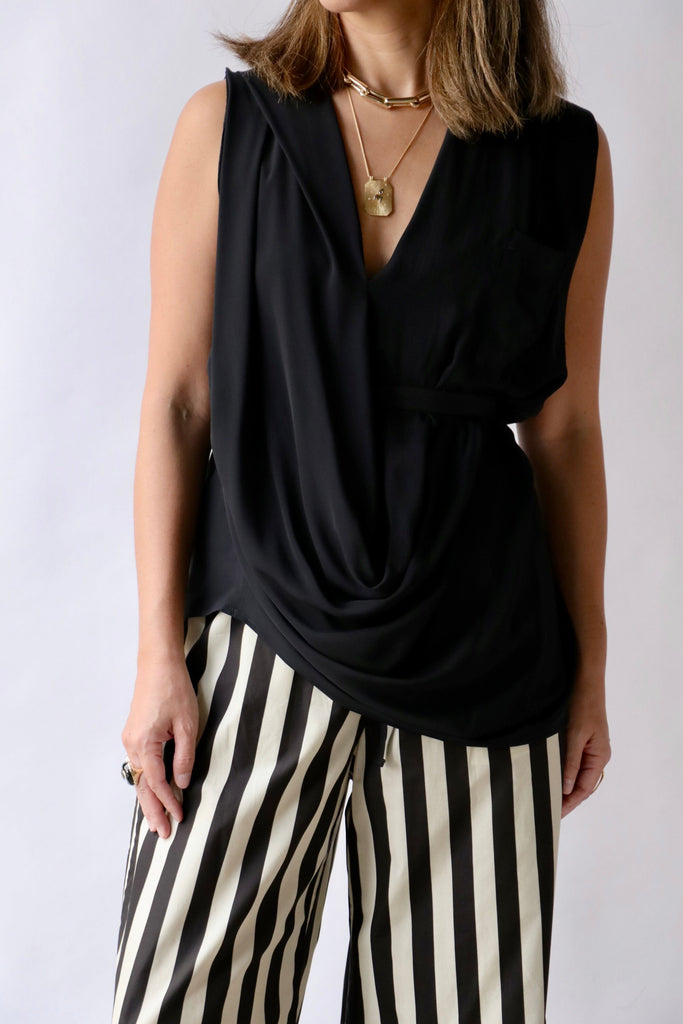 Hache Noto Blouse in Black tops-blouses Hache 