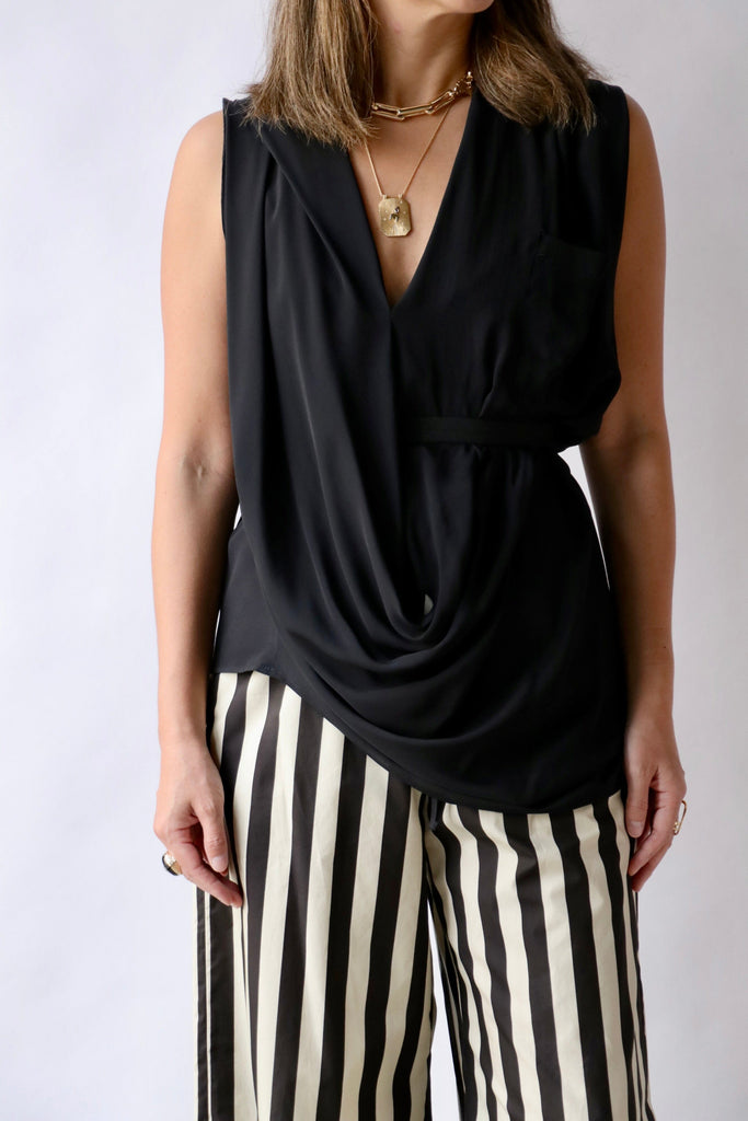 Hache Noto Blouse in Black tops-blouses Hache 