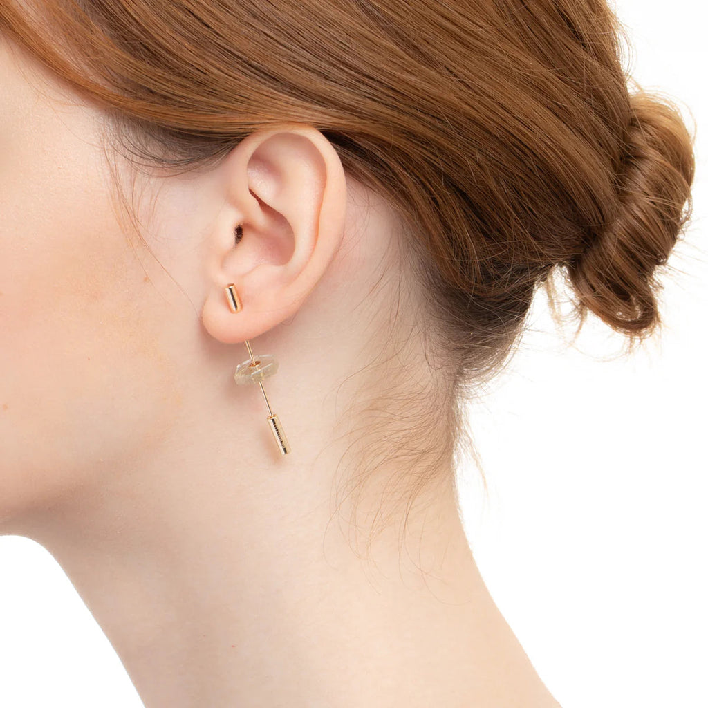 Hirotaka Short Spear Rutile Earring Jewelry Hirotaka 