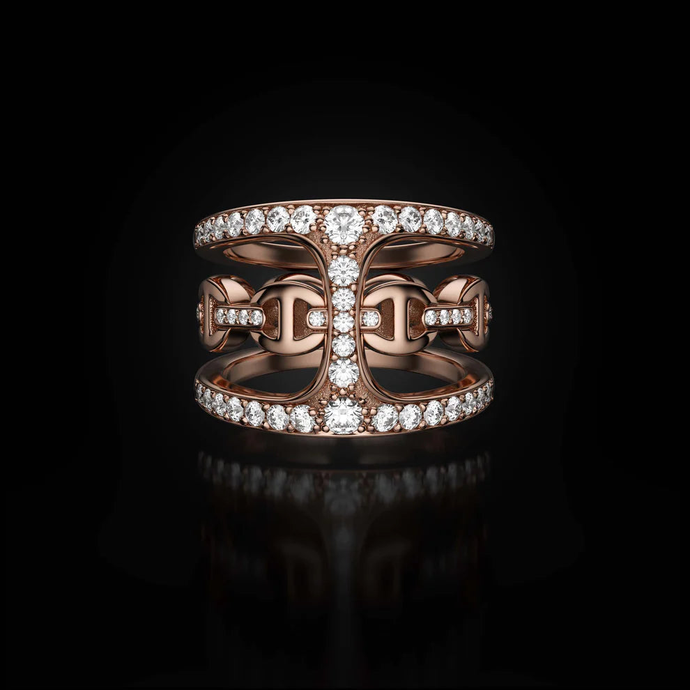 Hoorsenbuhs Dame Phantom Clique w/ White Diamonds Ring Jewelry Hoorsenbuhs 