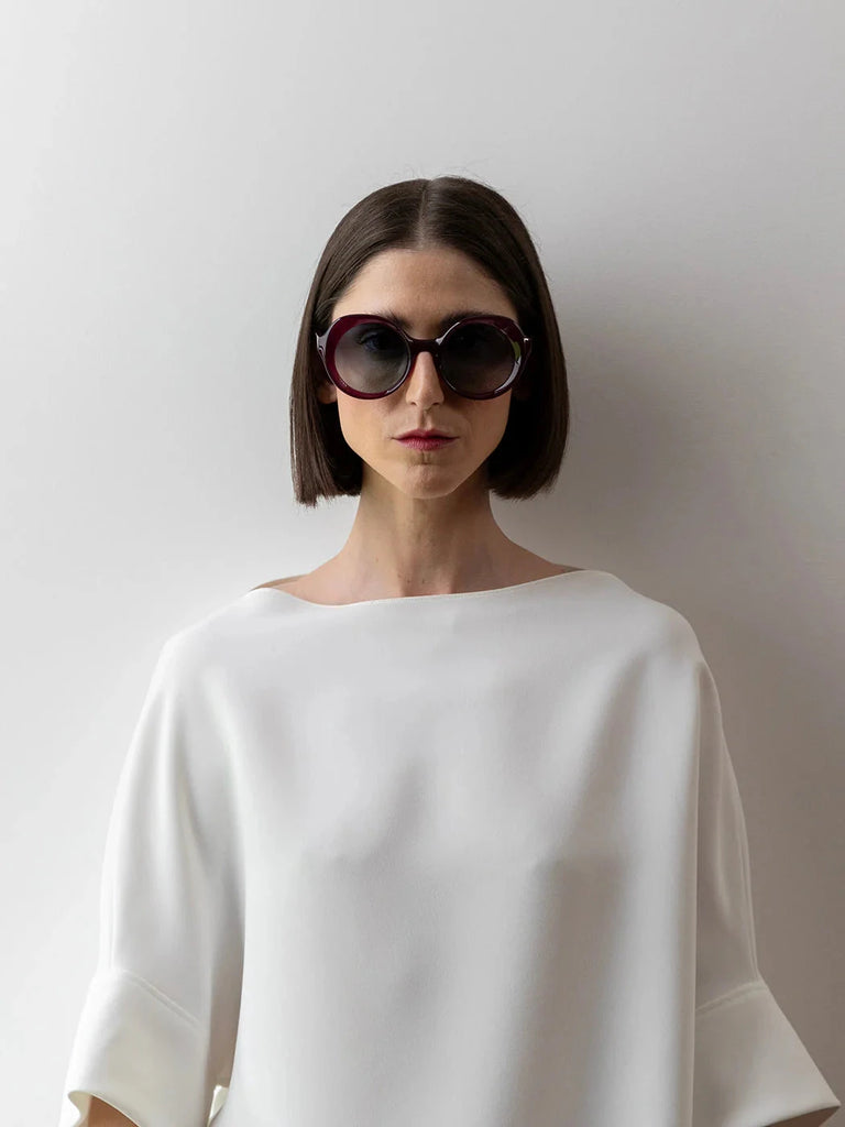 Lapima Carlota Sunglasses in Açai Blue Sky Accessories Lapima 